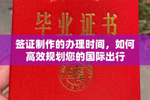 兰州签证制作的办理时间，如何高效规划您的国际出行